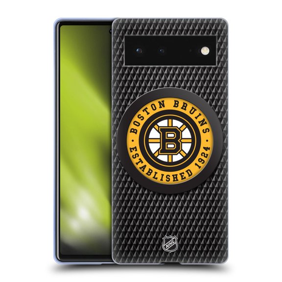 Head Case Designs Officially Licensed NHL Boston Bruins Puck Texture Soft Gel Case Compatible with Google Pixel 6