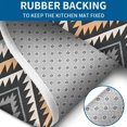 thumbnail image 4 of Brown Geometric Triangle Diamond Pattern Bathroom Rugs Sets 3 Piece,Toilet Cover Set,Absorbent Non Slip Bathroom Mats Sets with U-Shaped Contour Rug Toilet Rug Set, 4 of 5
