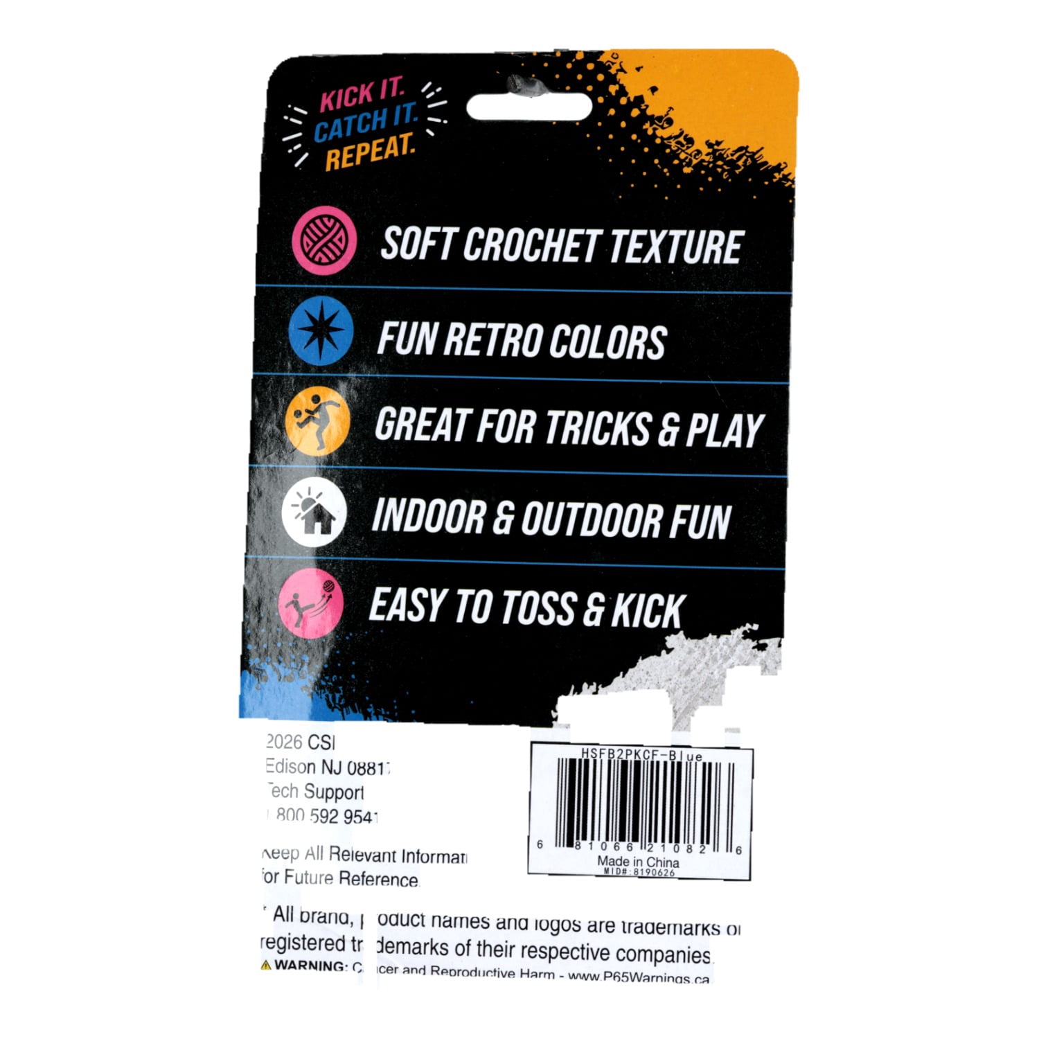 Crochet Footbag 2-Pack – 2.25 x 2 in, 40g Kick Sack Balls for Adults & Kids, Juggling & Stress Relief Toy