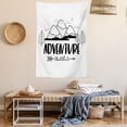 thumbnail image 2 of Adventure Awaits Tapestry, Outline Monochrome Mountain Trees and Lettering, Wall Hanging for Bedroom Living Room Dorm Decor, 60W X 80L Inches, Charcoal Grey and White, by Ambesonne, 2 of 5
