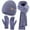 Purple, variant on REDESS Winter Women's Beanie Hat Scarf Gloves Set-Beige