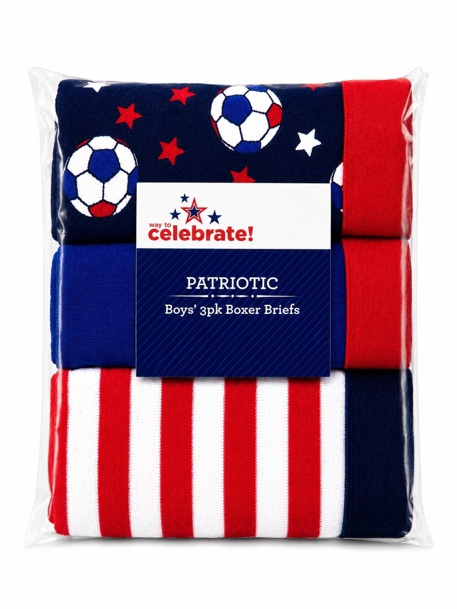 Ways to Celebrate Boys 4th of July Boxer Briefs, 3-Pack