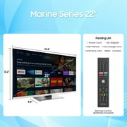 Sylvox RV TV, 22 12V Smart Televison with DVD Player, Google TV 1080P，Salt Spray Resistance,AC/DC Powered，for Camper Boat Coastal Home(Marine Serie)