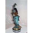 thumbnail image 5 of Nifao Mermaid w 7 Dolphins Bronze Statue – Home Decor Sculpture, 12"L x 12"W x 29"H, 5 of 12