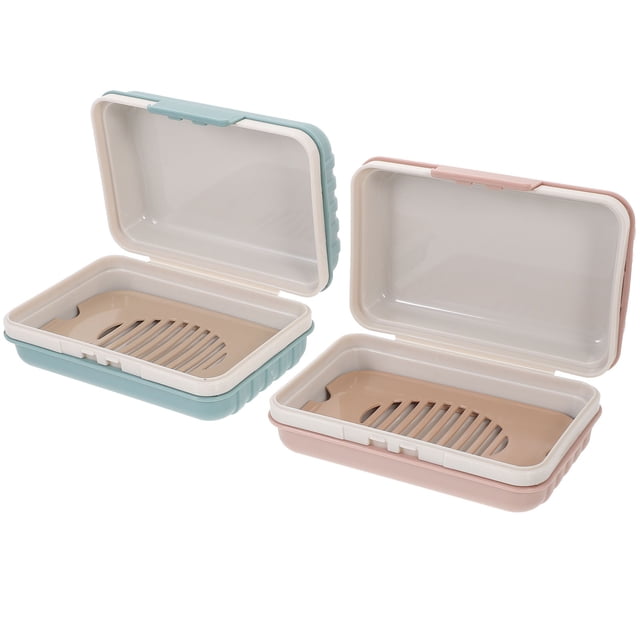 unbranded 2Ud Jabón De Plástico PP Con Sellada Ideal Para Cocina Y Camping