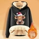 thumbnail image 2 of WILLBEST Sudadera para Mujer, Estilo Vaquero Navideño, con Capucha y Estampado Grueso Grande, 2 of 4