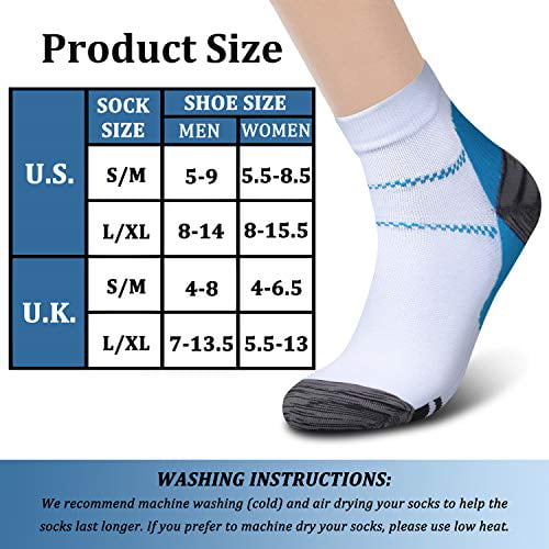 CHARMKING Compression Socks for Women  Men 8 Pairs 15-20 mmHg is Best Graduated