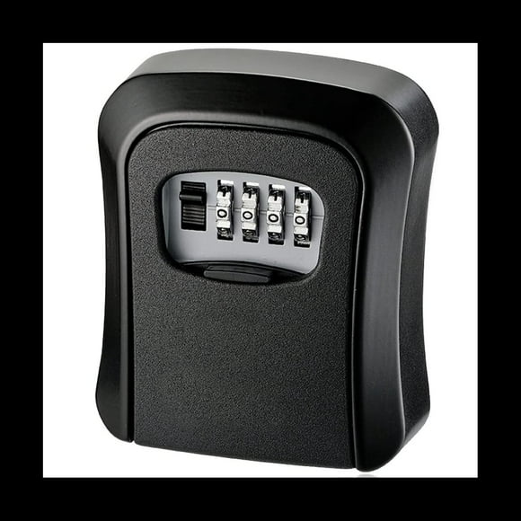 Key Lock Box, Key Cabinet Organizer, Metal Key Lock Box, Wall Mounted Waterproof Key Storage Lock Box with Mounting Kit,1 x Key Lock Box,Black