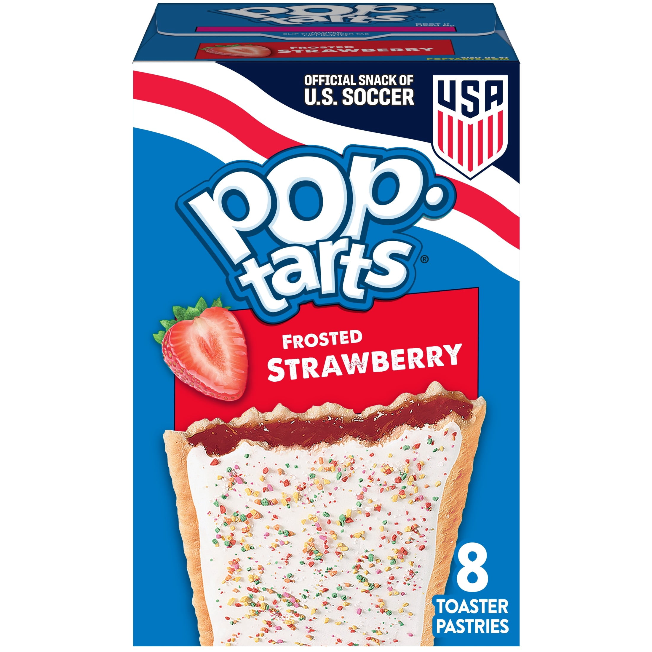 (12 pack) Pop-Tarts Frosted Strawberry Toaster Pastries, Breakfast Foods, Shelf-Stable, 13.5 oz (8 Count)
