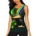 thumbnail image 1 of Fotbe St. Patrick's Day4 Blusas Sin Mangas para Mujer – Estilo Casual, Corte Suelto, Slim-Fit, Cuello Redondo Deportivo, Tops de Verano para Gimnasio y Yoga-Large, 1 of 7