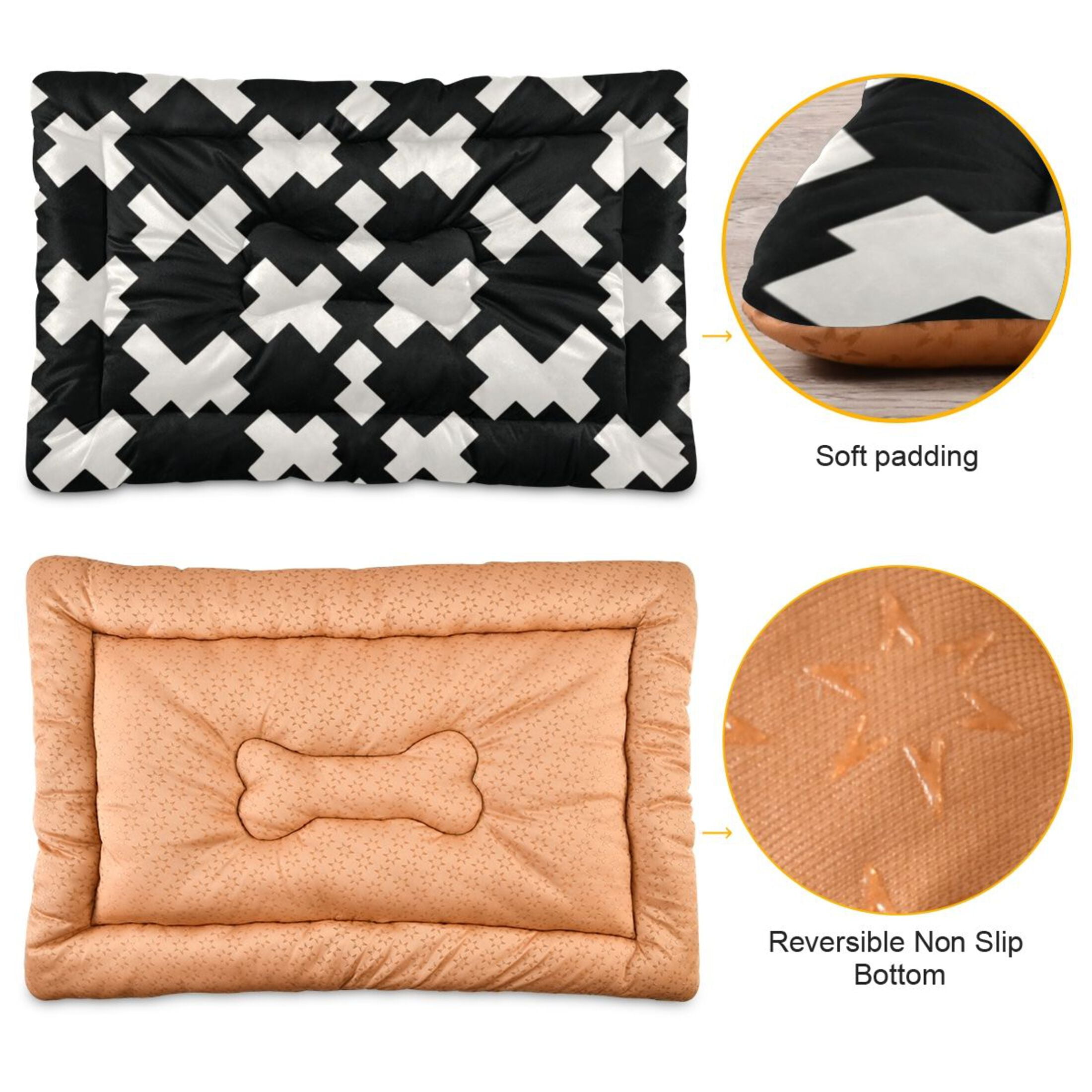 Cozy Mat Pet Bed Indoor Outdoor Warm Soft For Cat Dog Puppy(S/M) Ethnic-style Patterns