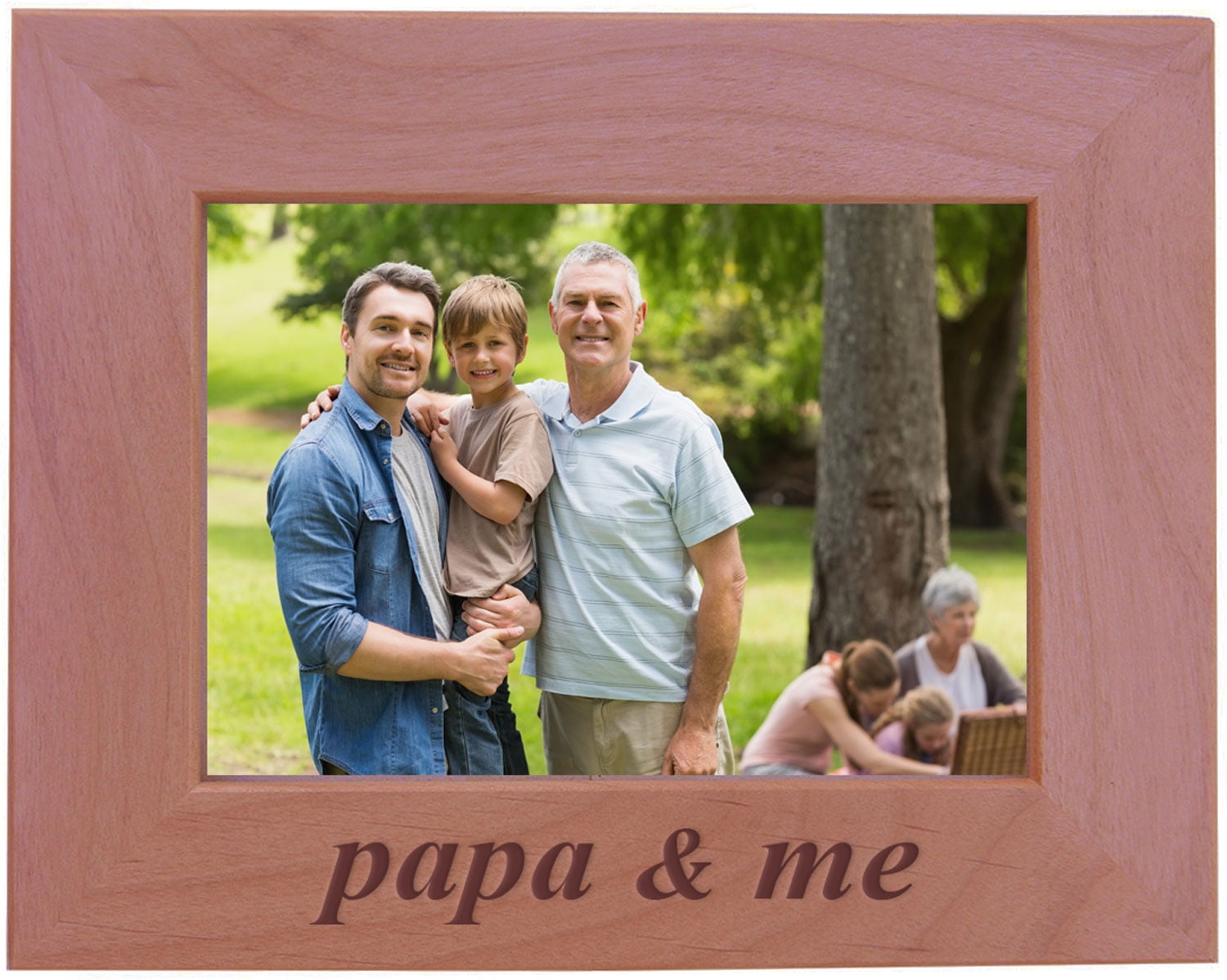 CustomGiftsNow Papa & Me - Wood Picture Frame - Fits 5x7 Inch Picture (Horiztonal)