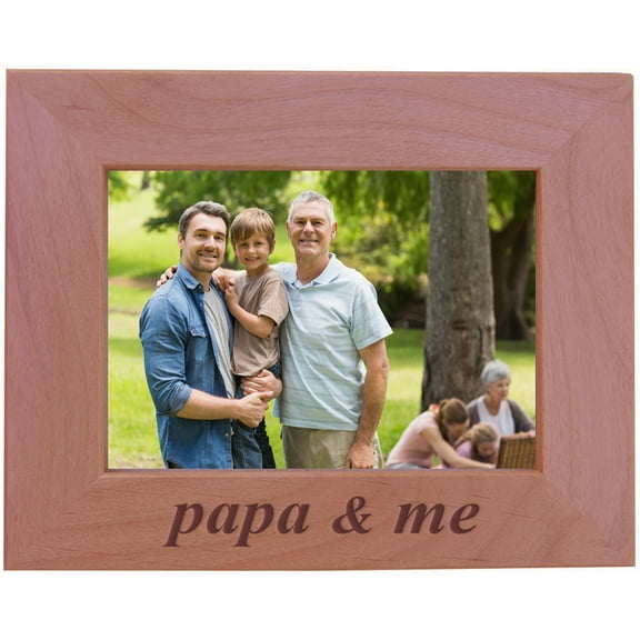 CustomGiftsNow Papa & Me - Wood Picture Frame - Fits 5x7 Inch Picture (Horiztonal)