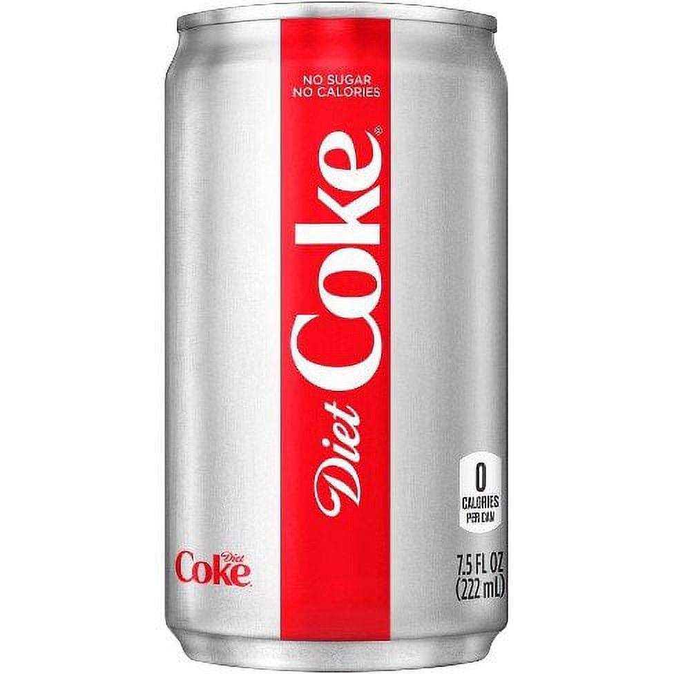 Diet Coke, 7.5 oz Mini Cans (Pack of 12, Total of 90 Fl Oz)