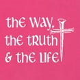 thumbnail image 5 of Wild Bobby The Way, The Truth & The Life Inspirational/Christian Women Slim Fit Junior Tee, Raspberry, Medium, 5 of 5