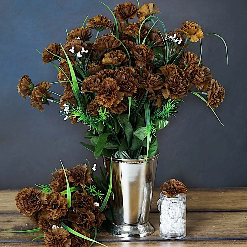 brown artificial flowers