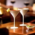 thumbnail image 6 of Stölzle Lausitz Olympia 8 Oz Martini Glasses (Set of 2) - Sleek Design with Shimmery Finish, Lead-Free Crystal, Dishwasher Safe, Gatsby-Themed Elegance for Cocktail Lovers (White/Gold), 6 of 6