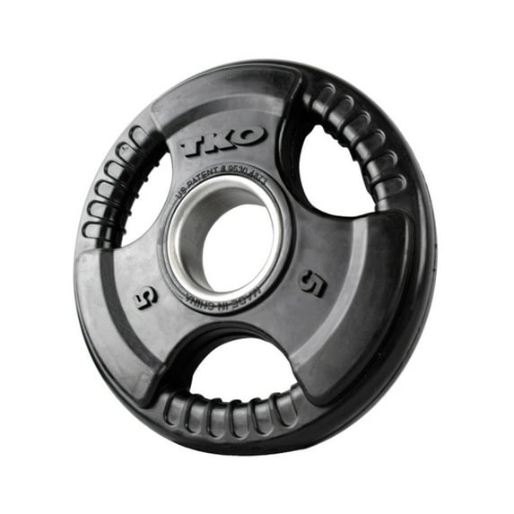 TKO Olympic Rubber Tri-Grip Plate