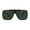 Gold Green, variant on Luxury Rimless Oversize Shield 90s Fashion Sunglasses Gold Navy
