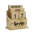 thumbnail image 2 of Wooden Flip Desk Calendar, Home Office Decor Calendar, Rotatable Date Display Organizer, Plank Table Organizer, Ideal for Daily Scheduling, Adding Rustic Vibe to Desks/Mantels, 2 of 6