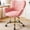 Pink, variant on COOHUT Velvet Vanity Chair, Mackup Chair with Wheels, Comfy Swivel Modern Leisure Armchair for Girls Women, Small Office Chair Height Adjustable for Living Room, Bedroom, Offic, Beige