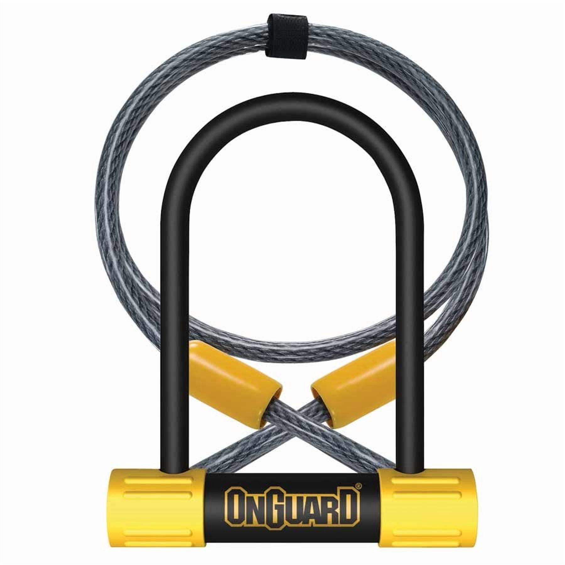 OnGuard BullDog Series U-Lock 3.5 x 5.5" Black/Yellow with cable