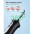 thumbnail image 3 of Cordless Water Flosser Teeth Cleaner, CREMAX USB Rechargeable Portable Dental Oral Irrigator with 300ML Water Tank, 4 Jet Tips for Home, 3 Modes Water Flossing, IPX7 Waterproof-Black, 3 of 6