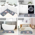 thumbnail image 4 of SKYSONIC Funny Christmas Santa Reindeer Kitchen Mats Set of 2 Xmas Winter Holiday Anti Fatigue Floor Runner Rug Non Slip Comfort Mat 19.7x27.6 Inch + 19.7x47.2 Inch, 4 of 7