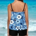 thumbnail image 5 of UTSJKR Womens Swimsuits Tankini with Shorts Loose Fit Blouson Bathing Suits 2 Piece Boho Floral Print Hawaiian Swimwear Blue M, 5 of 5