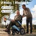 thumbnail image 4 of Zygenair Foldable Aluminum Electric Wheelchair for Adults, 350 lbs Heavy Duty Motorized Power Chair, 30-Mile Range, 500W Brushless Motor, 12° Climb, Dual Batteries, Blue, 4 of 8