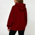 thumbnail image 3 of Jalioing Oversized Zip Up Hoodies Women's Baggy Long Sleeve Solid Hooded Jacket with Pocket Fashion Sweatshirts, 3 of 5