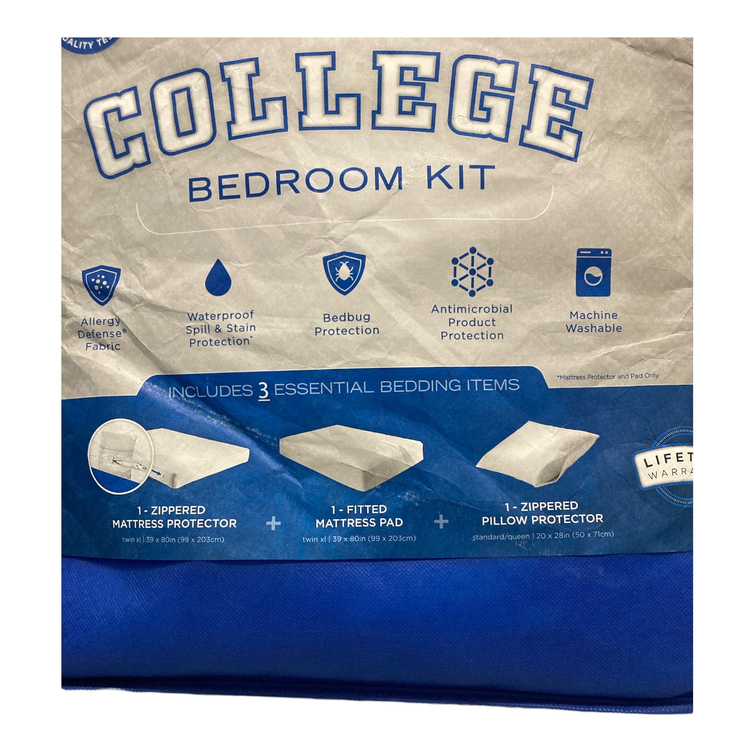 Allerease College Twin Twin XL Easy Care Essential Bedroom Kit