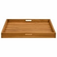 thumbnail image 1 of vidaXL Serving Tray 70x70 cm Solid Teak Wood, 1 of 5