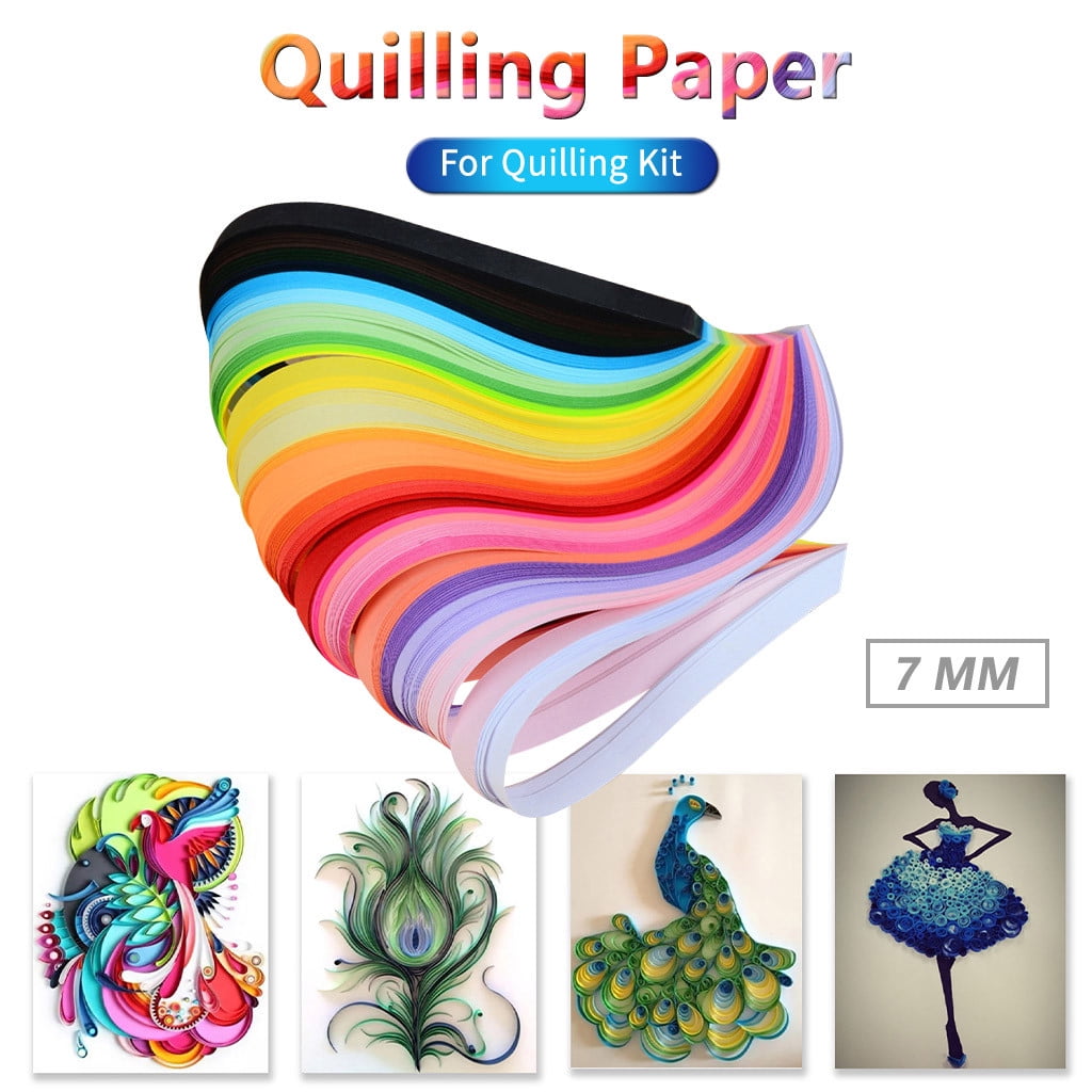 Fliyeong  Papier Quilling 26 Farben 260 Art Strips Quilling Papier für DIY Handwerk und Papier Kunst Stilvoll 