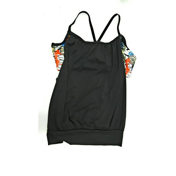 Calvin Klein Logo Printed Tankini Top, Tango Multi Graffiti Logo, Medium