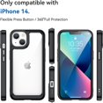 thumbnail image 5 of Case for iPhone 14 Case Slim Dropproof [Defend from Drop/Scratch/Slip/Fingerprint] Clear Acrylic Hard Back Soft TPU Bumper Hybrid Phone Cover for iPhone 14-Black, 5 of 16