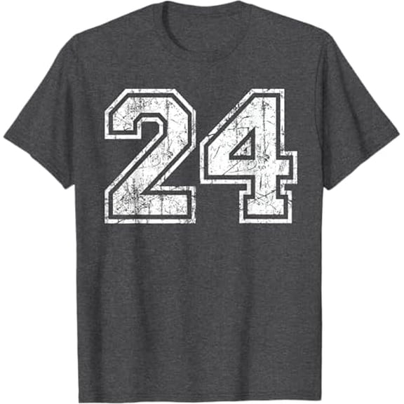 Sam Soft Basketball Player Jersey Number 24 Vintage Distressed Gift T-Shirt Full Size S-5Xl