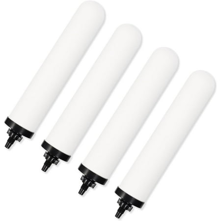 

10 Gravity Drinking Water Ceramic Replacement Candle Element Filter with Activated Carbon 10-Inch Gravity Water Replacement Filter for Basic Purification Gravity Water Filter -4 PACK