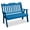 Blue, variant on Keystone Amish Co. York Poly Composite Garden Bench, 4-Foot, Cherry Wood