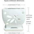 thumbnail image 3 of Orchid Pots with Holes Square Ceramic Orchid Planter Pots 5.5 inch (White), 3 of 18