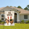 thumbnail image 2 of Amhnf Hello Winter Chickens Garden Flag For Home Outdoor Garden Yard Decor 12x18 inch, 2 of 5