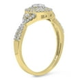 thumbnail image 2 of Dazzlingrock Collection 0.45 Carat (ctw) 14K Round Diamond Twisted Cluster Style Engagement Ring 1/2 CT, Yellow Gold, Size 8.5, 2 of 4