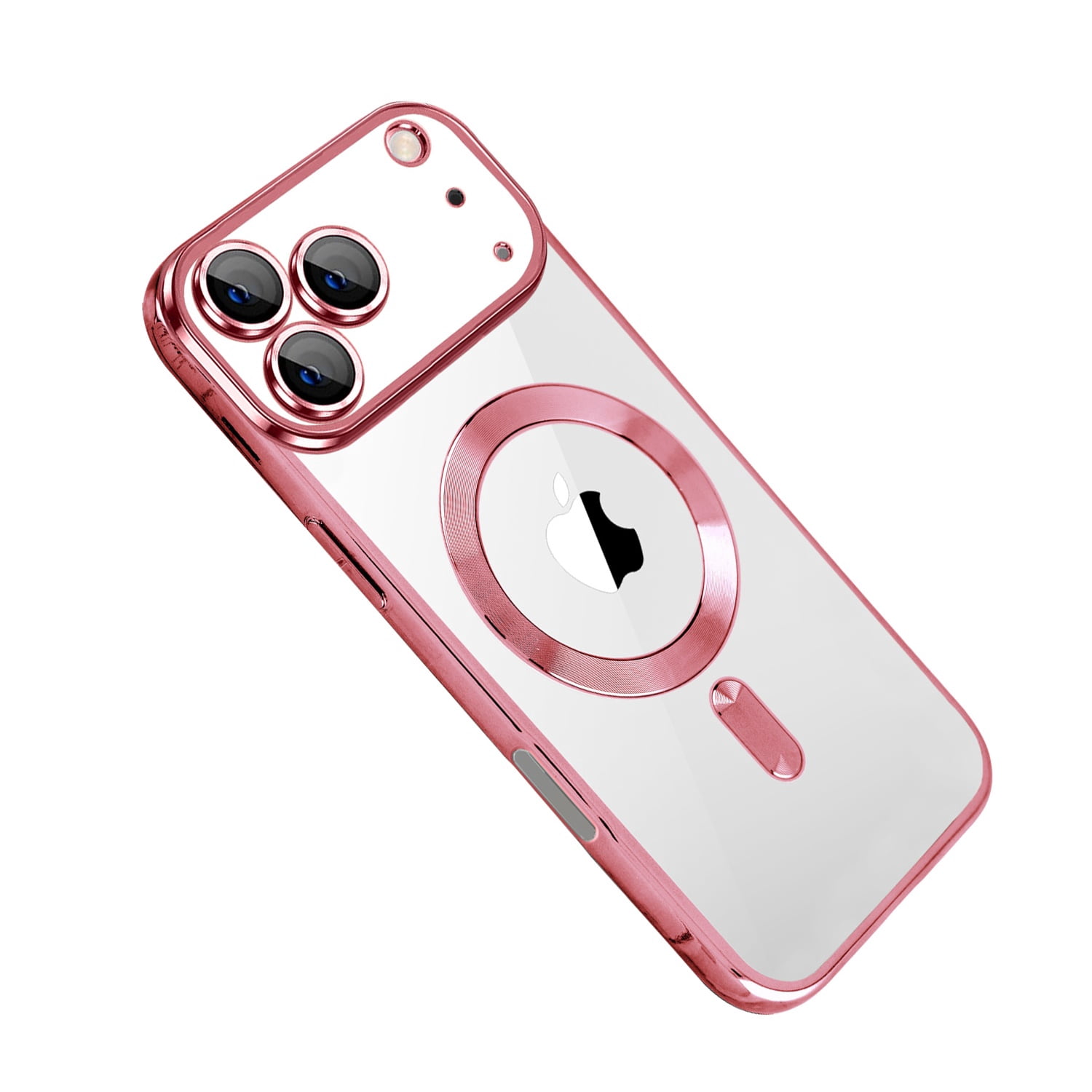 Ultra Clear Shine Case with Wireless Charging Support for iPhone 17 Pro Max - Pink