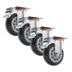 thumbnail image 1 of Ruedas giratorias de 5 pulgadas con bloqueo de freno, ruedas giratorias neumáticas con rotación de 360°, 4 juegos, 1 of 5
