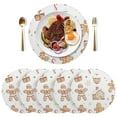 thumbnail image 5 of Ryvnso Watercolor Christmas Round Plate Mats Dining Table Placemat Set of 4 for Holiday Decoration, 5 of 7