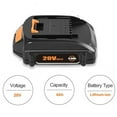thumbnail image 2 of 2Pack WA3520 WA3525 20V for WORX WA3578 20v Max 4.0Ah Lithium Ion Battery WA3575 Tools, 2 of 5
