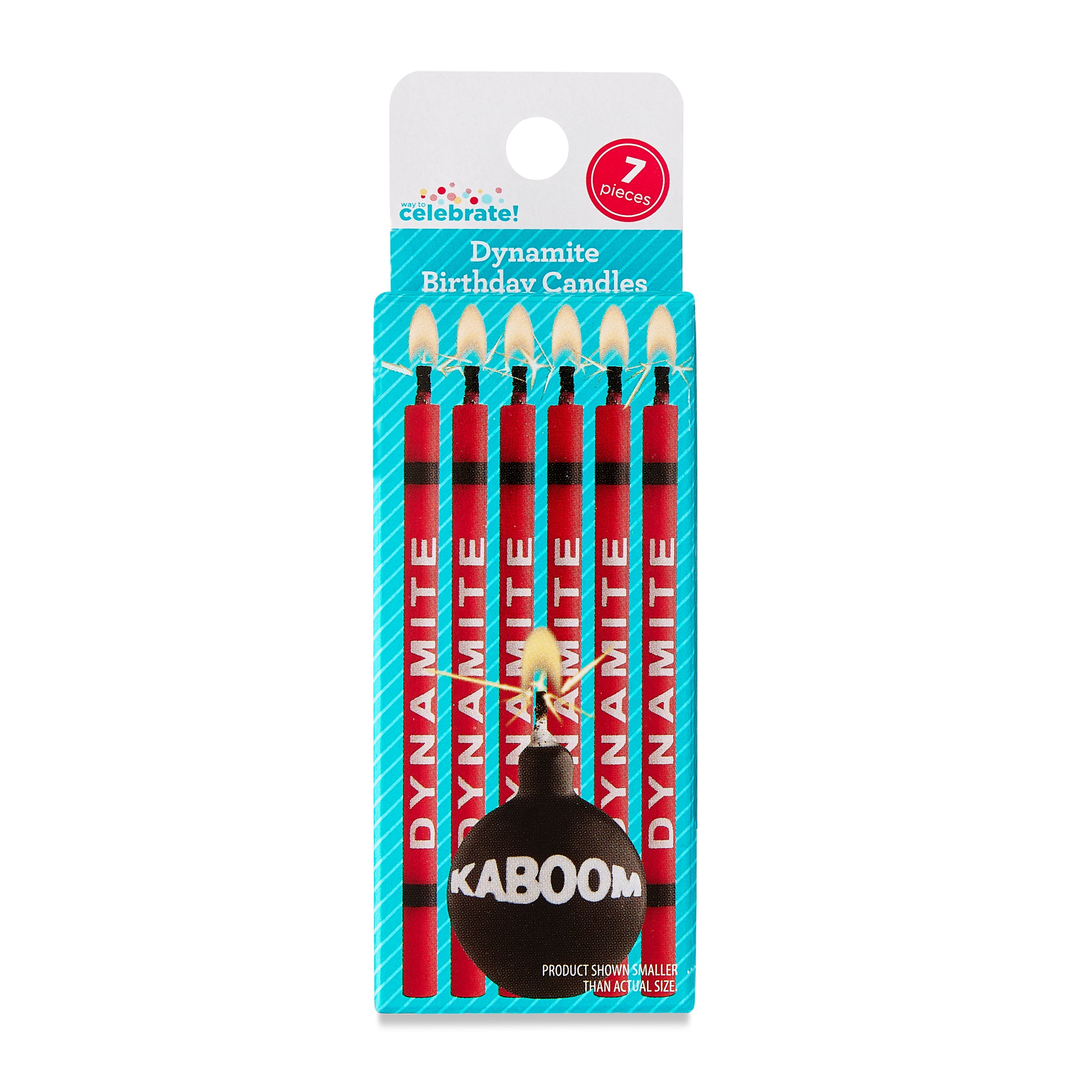 (4 pack) Multicolor Dynamite Birthday Candle Set, 7 Pieces, by Way To Celebrate