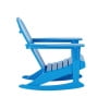 thumbnail image 6 of Costaelm Paradise Outdoor Patio Adirondack Rocking Chairs (Set of 2), Pacific Blue, 6 of 9