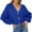 Blue, variant on Lisingtool sweaters for women women's long sleeve knit sweater open front cardigan button loose outerwear black