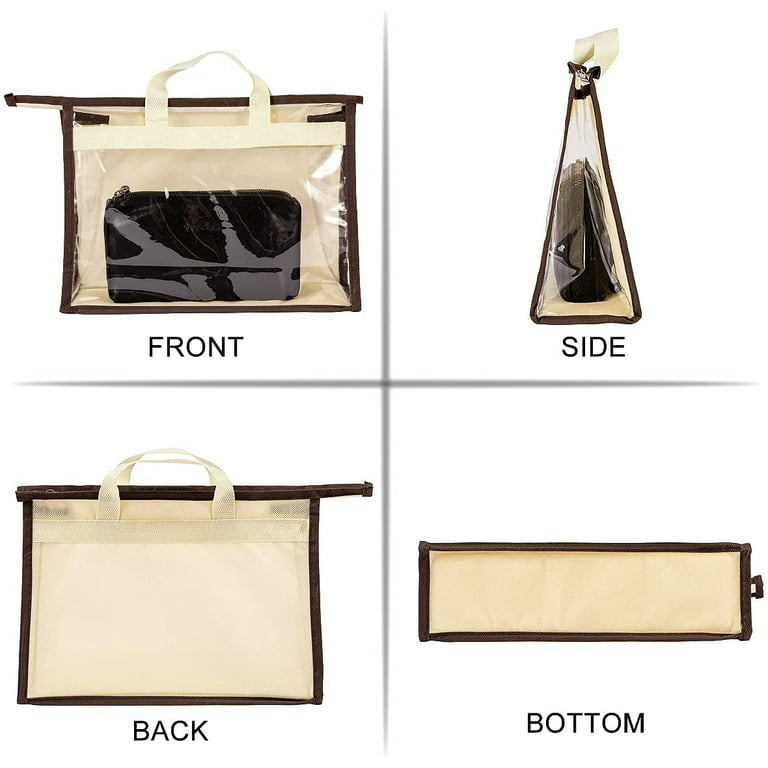 Vercord Premium Transparent Dust-Free Cover Purse Handbag Storage Organizer